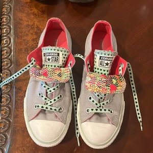 All star converse gray mint green pink black Converse size 3 ladies 5.5 or 6